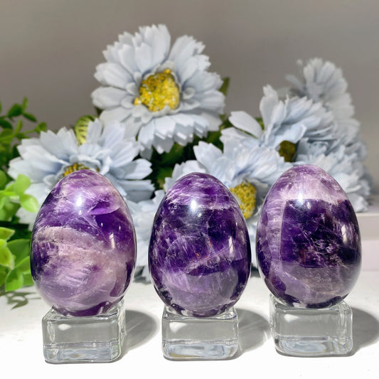 2.0" Dream Amethyst Egg Carvings Bulk Wholesale