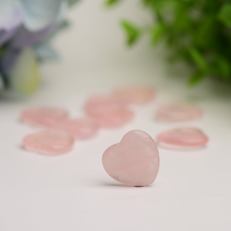 0.8" Mini Rose Quartz Heart Crystal Carving Bulk Crystal wholesale suppliers