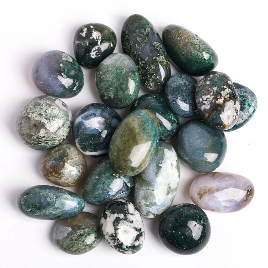 0.1kg Moss Agate Crystal bulk tumbled stone Best Crystal Wholesalers