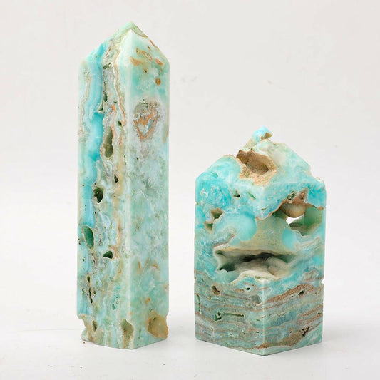 Set of 2 Hemimorphite Towers Points Bulk Best Crystal Wholesalers