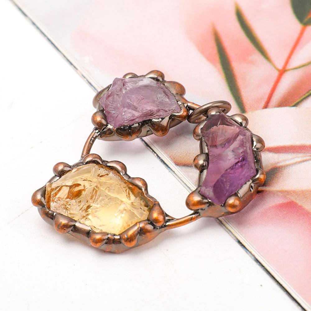 Raw Amethyst Citrine Stone Pendant Best Crystal Wholesalers