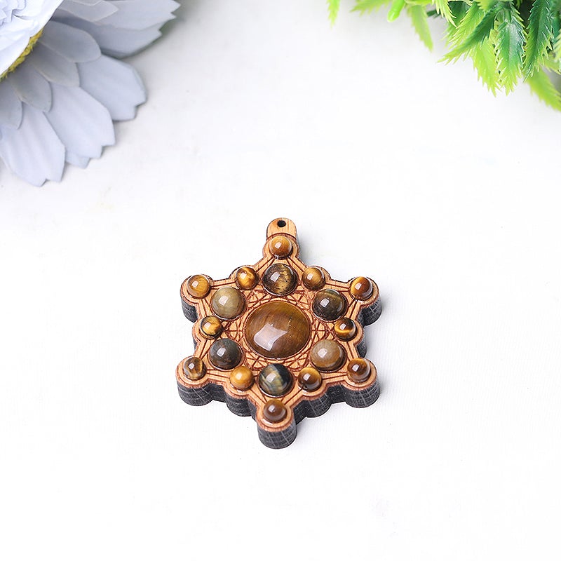 Wooden Chakra Crystal Pendant Best Crystal Wholesalers