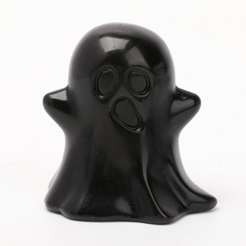 Black Obsidian Ghost Sculpture Carvings