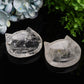 2.0"-3.5" Clear Quartz Cat Head Bowl Crystal Carving Bulk WholesaleBest Crystal Wholesalers