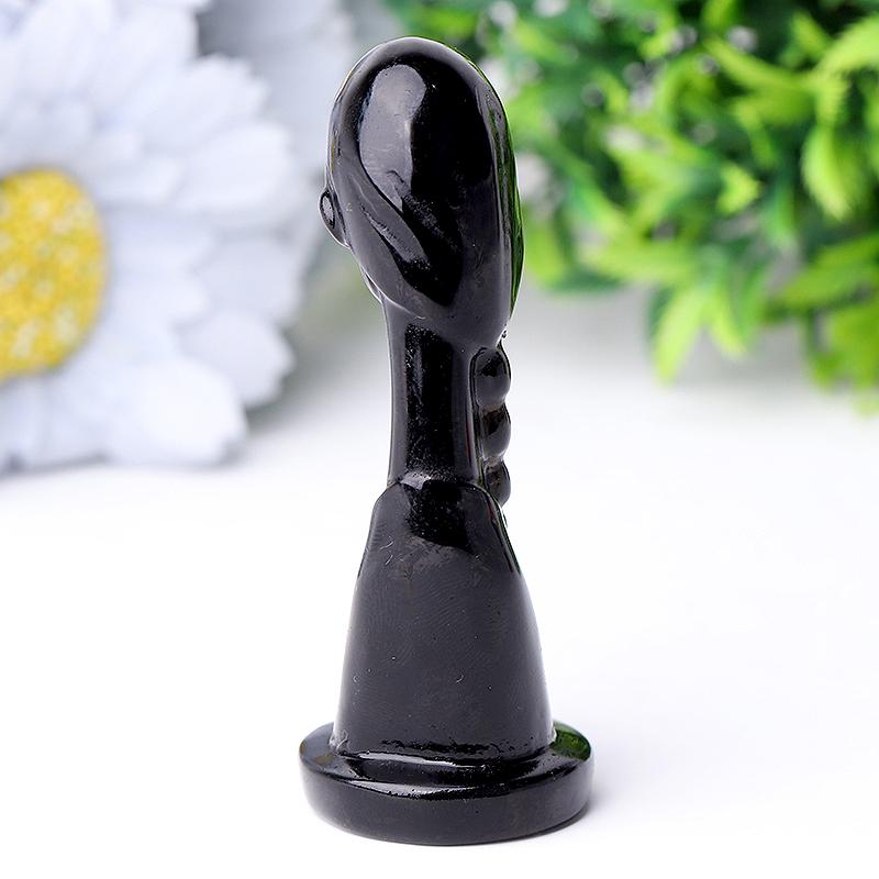 3" Black Obsidian Pray Woman Crystal Carvings Model Bulk Best Crystal Wholesalers