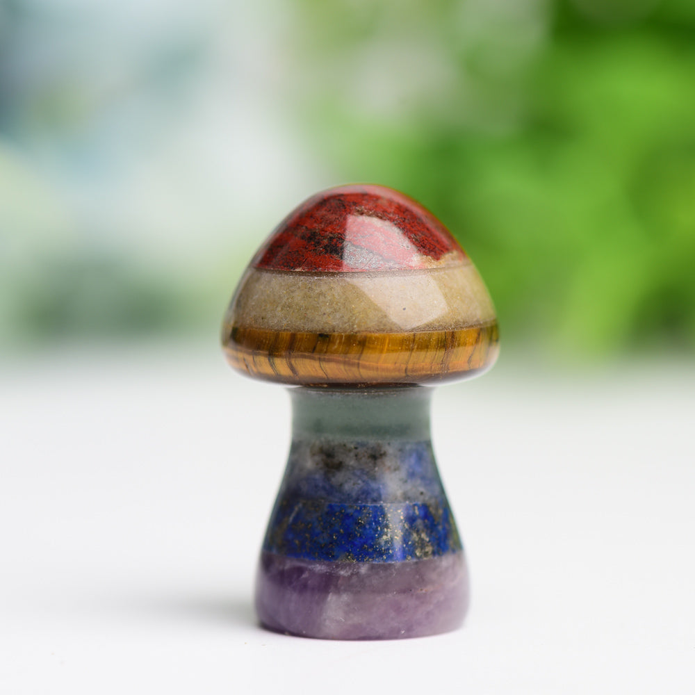 1.3" Chakra Mushroom Mini Crystal Carving Plants Bulk Best Crystal Wholesalers