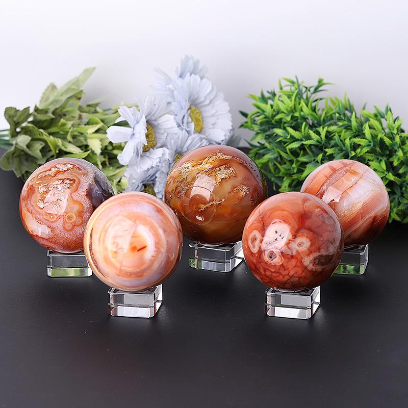 2.0"-4.0" Fire Quartz Sphere Best Crystal Wholesalers