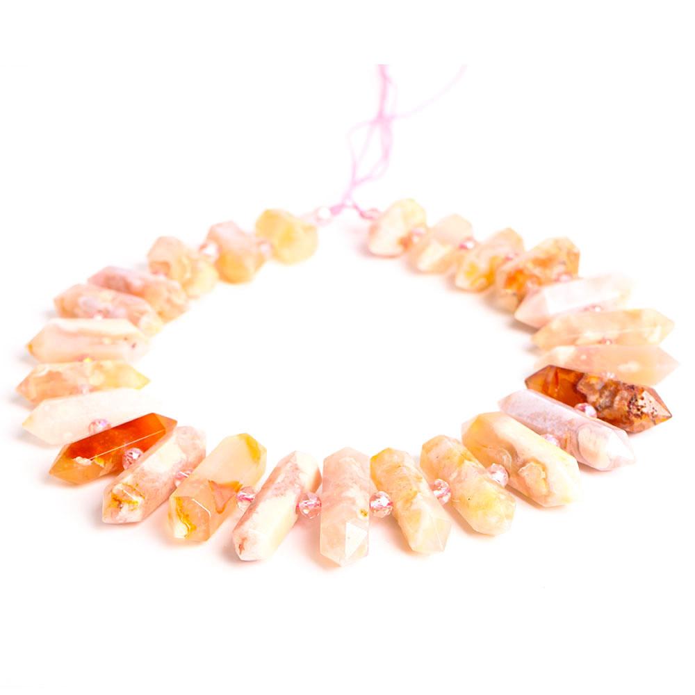 Flower Agate Crystal Point Chain String for DIY Best Crystal Wholesalers