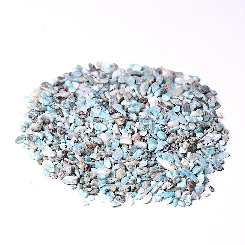 0.1kg 5-7mm Natural Larimar Chips Crystal Chips for Decoration Best Crystal Wholesalers