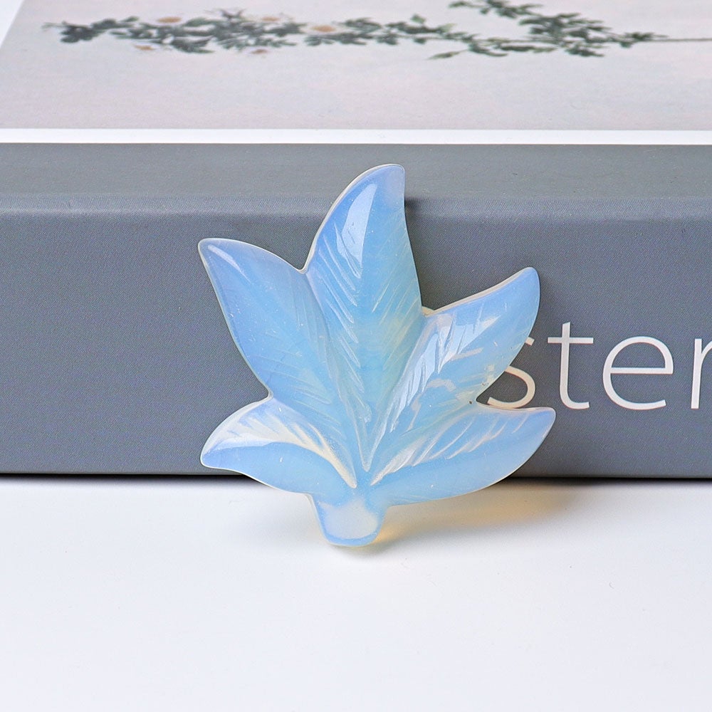 1.9" Leaf Crystal Carvings Plants Bulk Best Crystal Wholesalers
