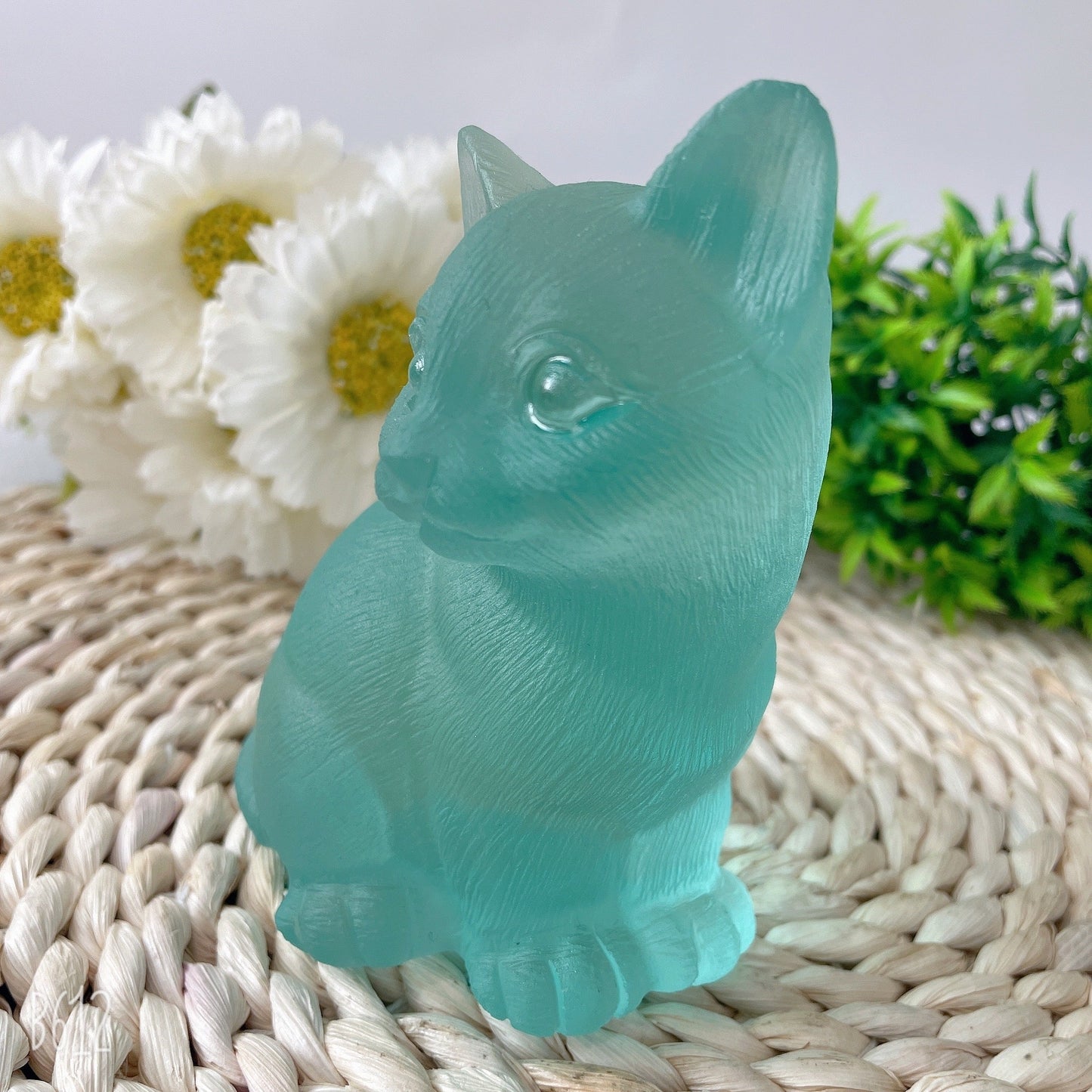 4.7" Glass Cat Crystal Carvings Animal  Best Crystal Wholesalers