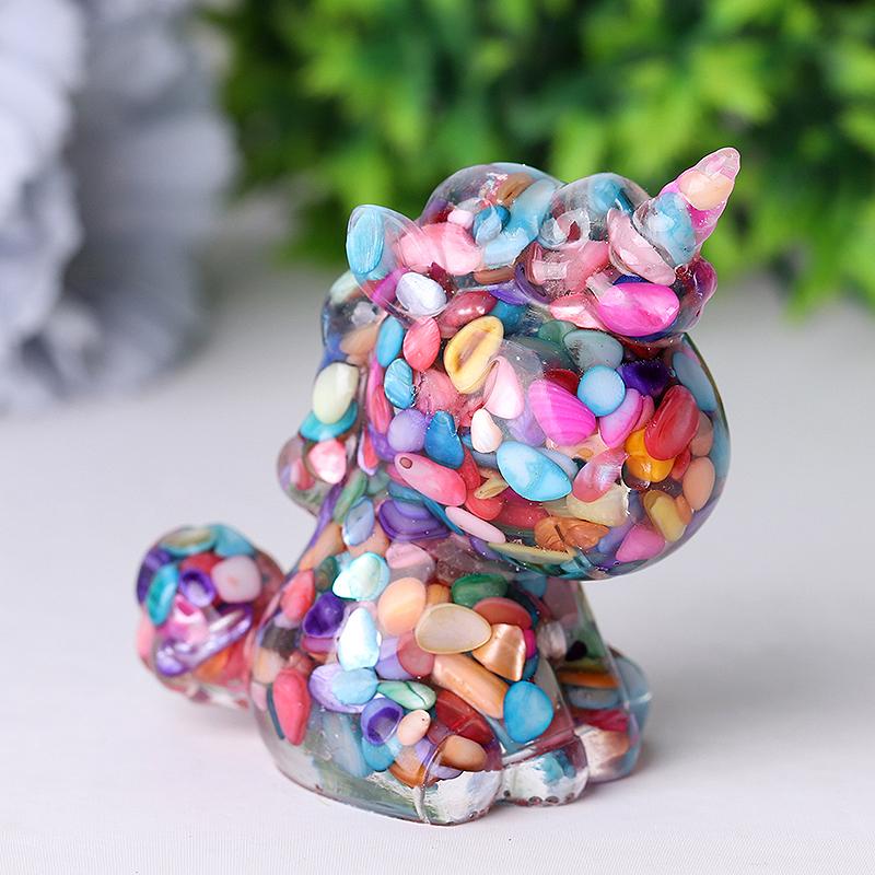 2.5"-3.0" Resin Unicorn Crystal Carvings Best Crystal Wholesalers