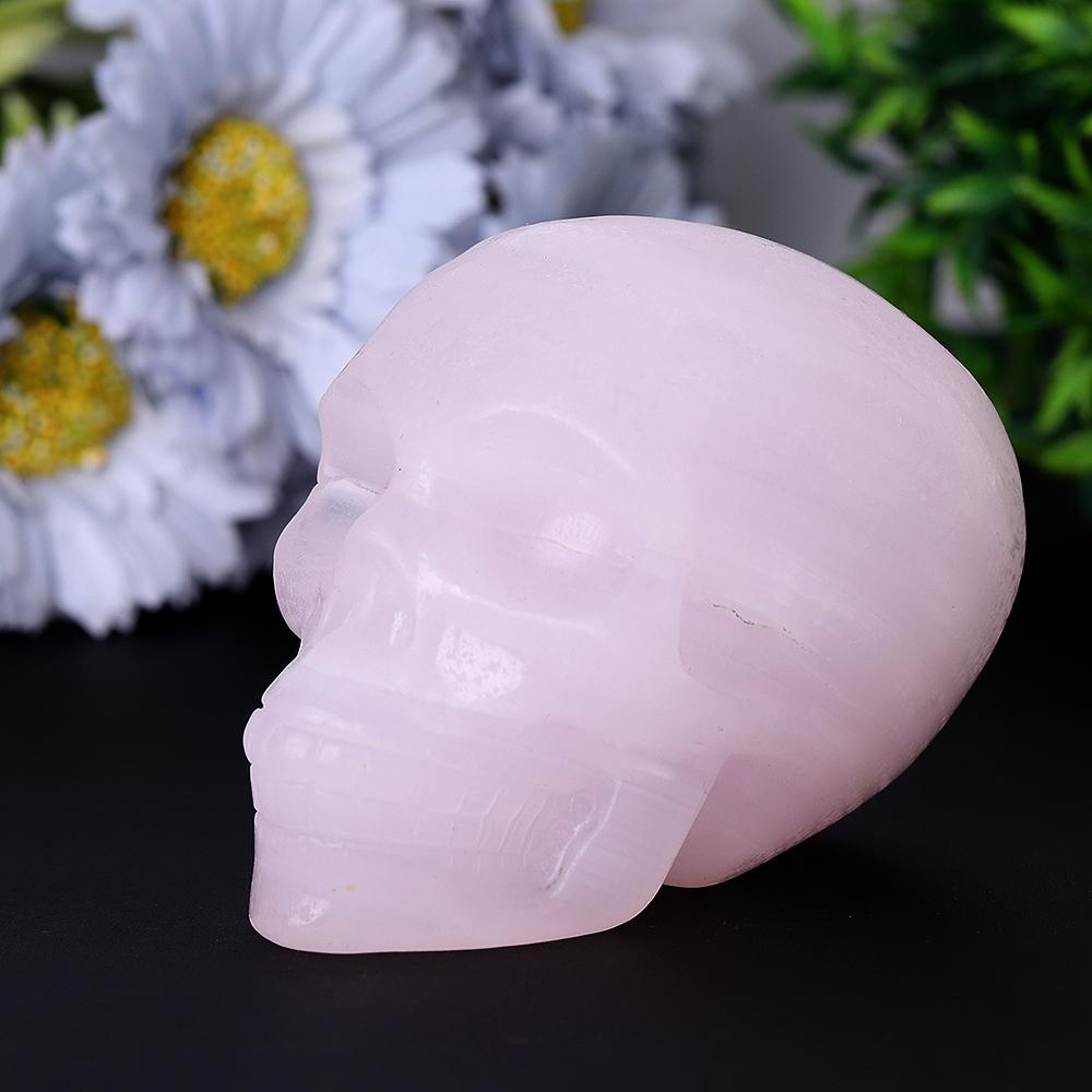 Pink Afghan Crystal Skull Carvings Best Crystal Wholesalers