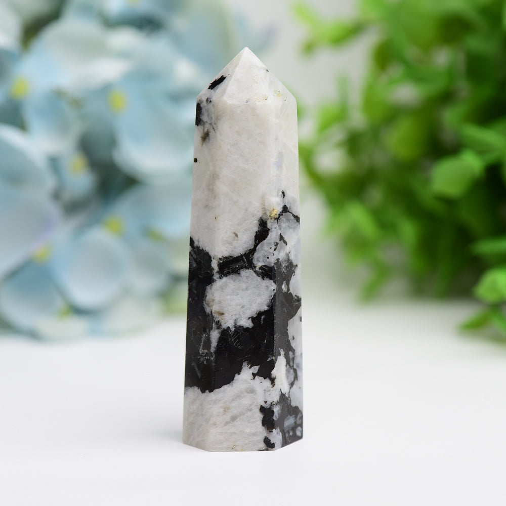 2.5"-4.5" Black Moon Stone Crystal Points Towers  Bulk Best Crystal Wholesalers