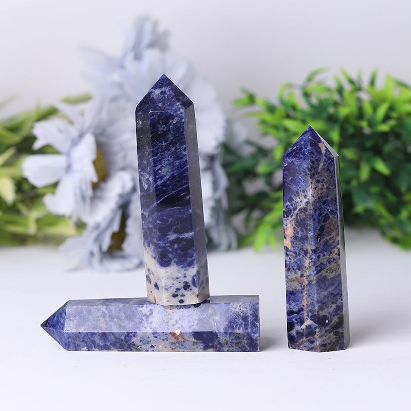 Natural Crystal Healing Stone Sodalite Towers Points Bulk Best Crystal Wholesalers