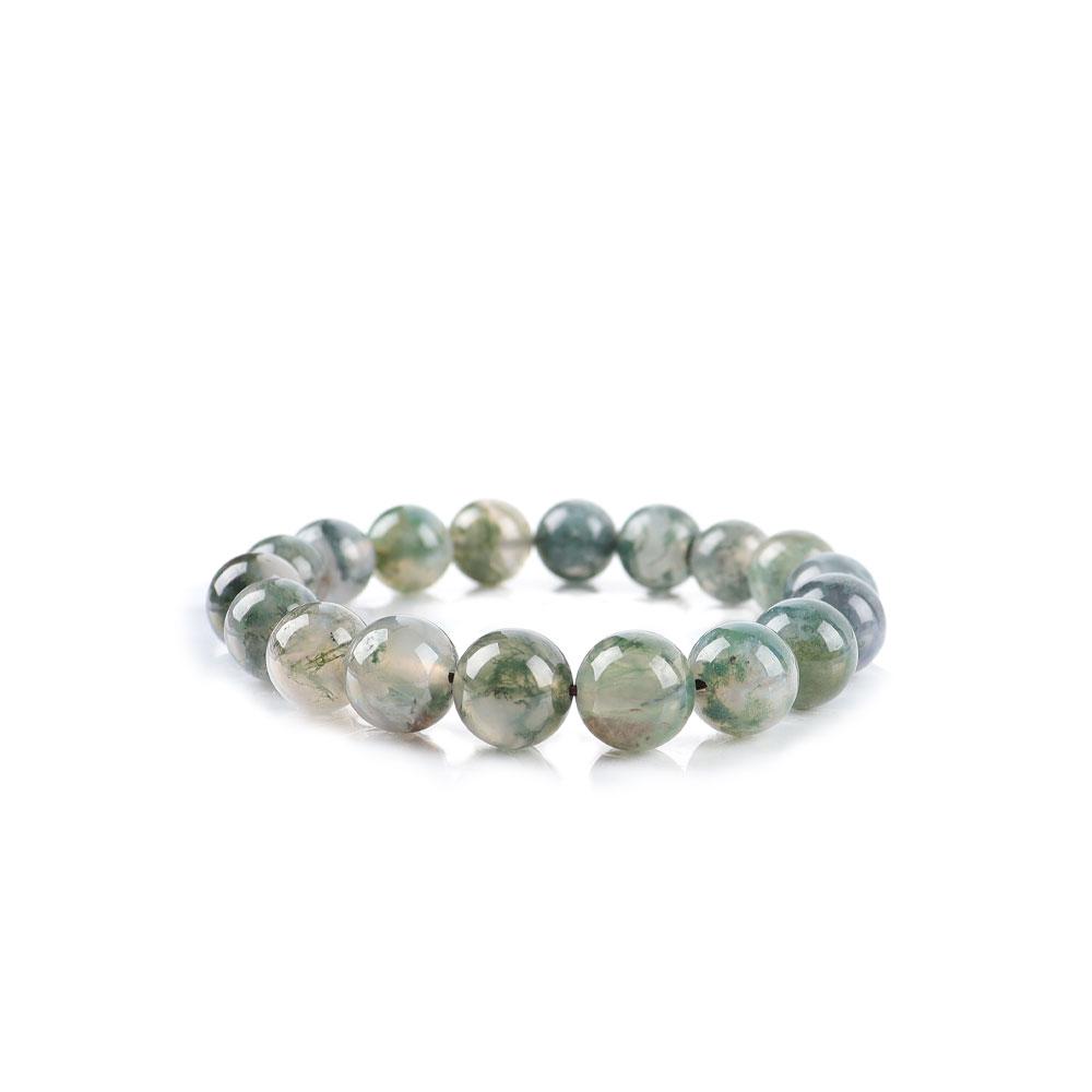 10mm Moss Agate Bracelet Best Crystal Wholesalers