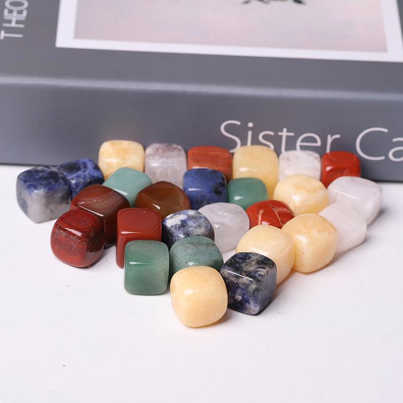 Mixed Crystal bulk tumbled Cube for Balancing Chakra