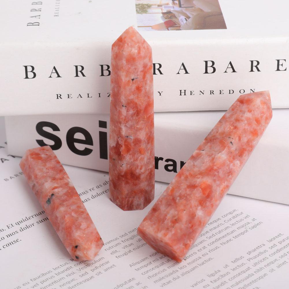 Set of 3 Gold Strawberry Quartz Towers Points Bulk Best Crystal Wholesalers