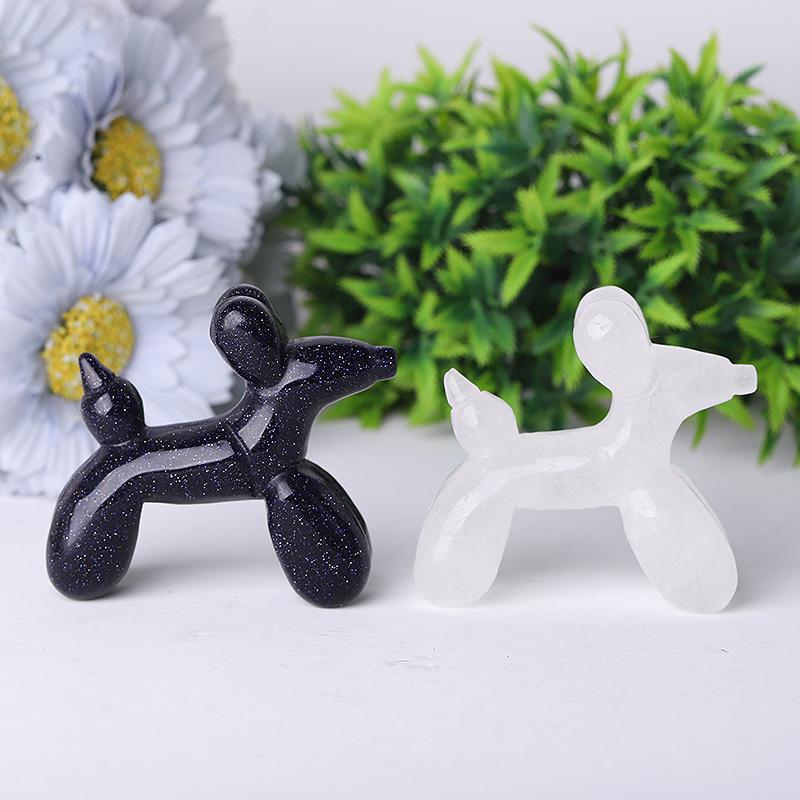 2.8" Balloon Dog Crystal Carvings Animal Bulk Best Crystal Wholesalers