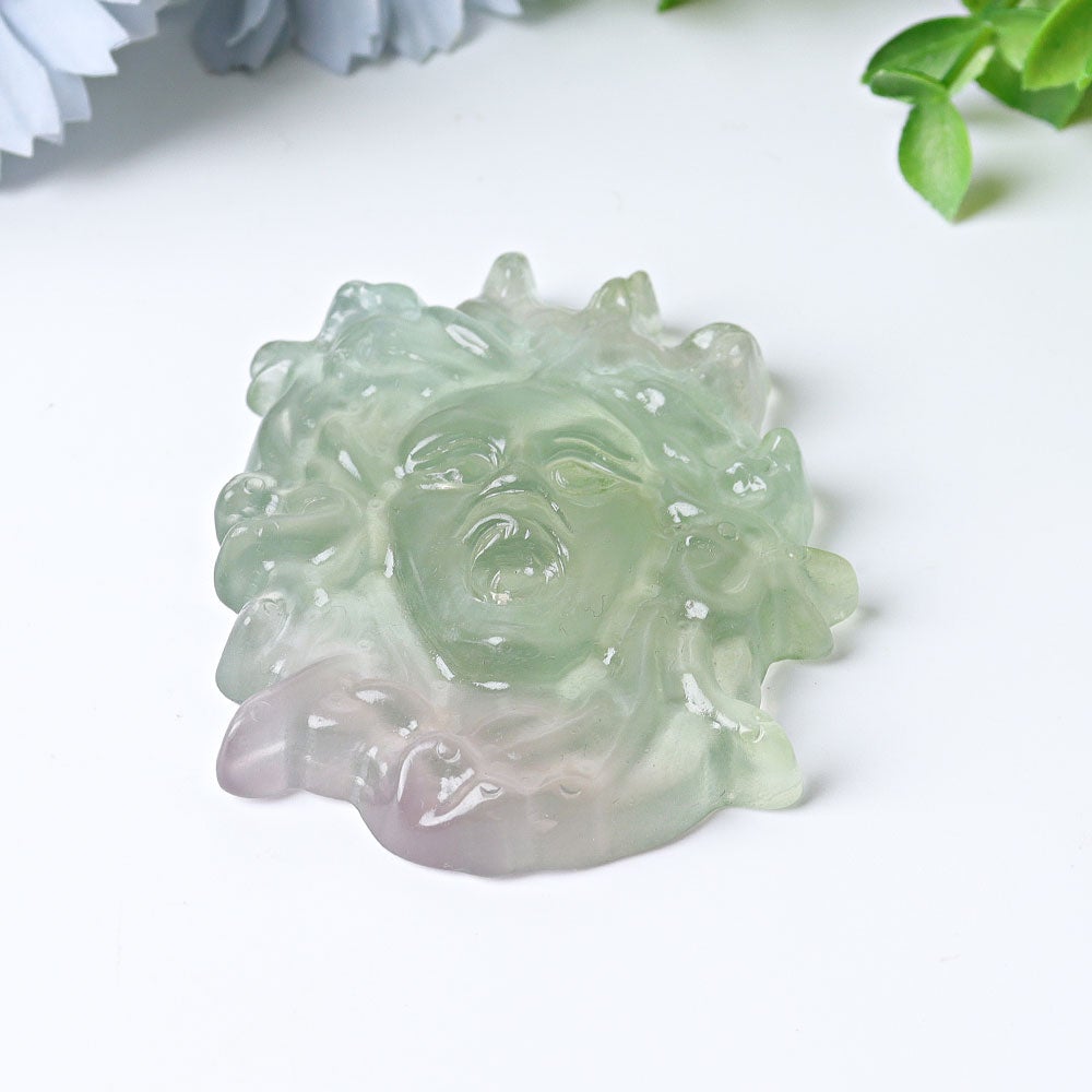 3" Fluorite Medusa Crystal Carvings Best Crystal Wholesalers