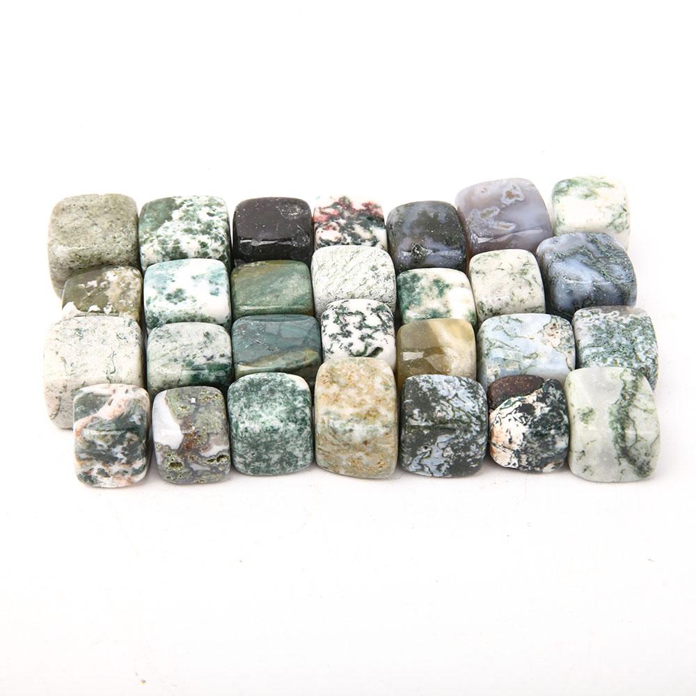 0.1kg Moss Agate Cubes Bag bulk tumbled stone Best Crystal Wholesalers