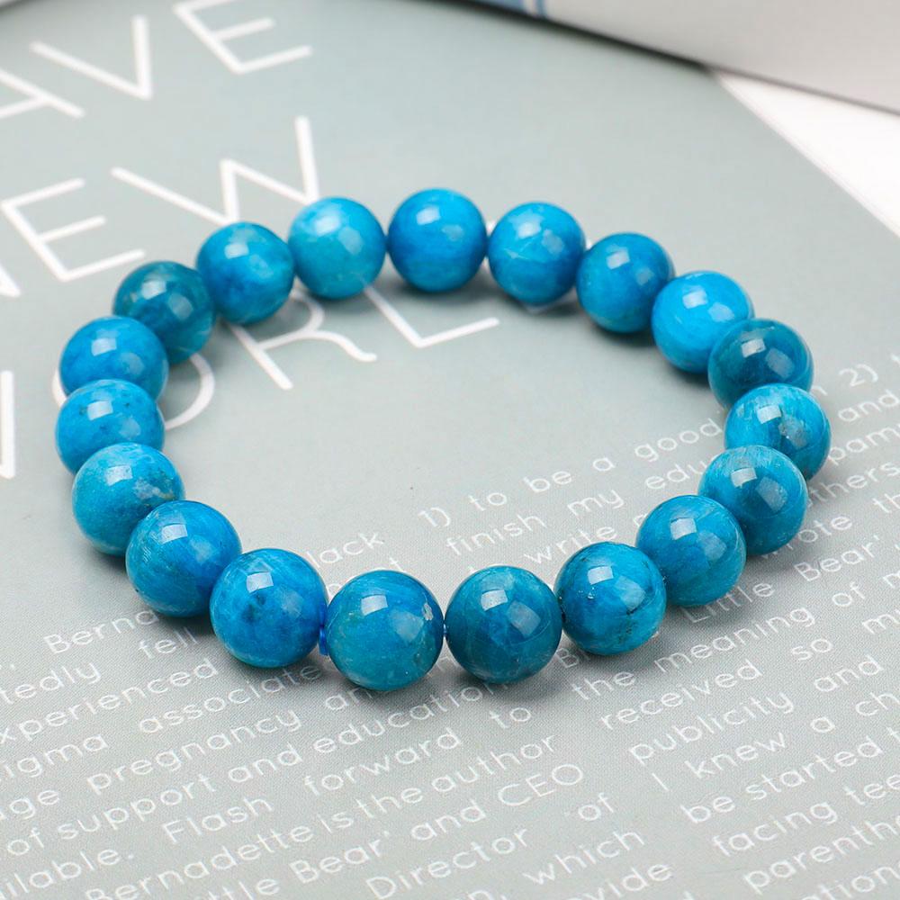 natural blue apatite bracelet 