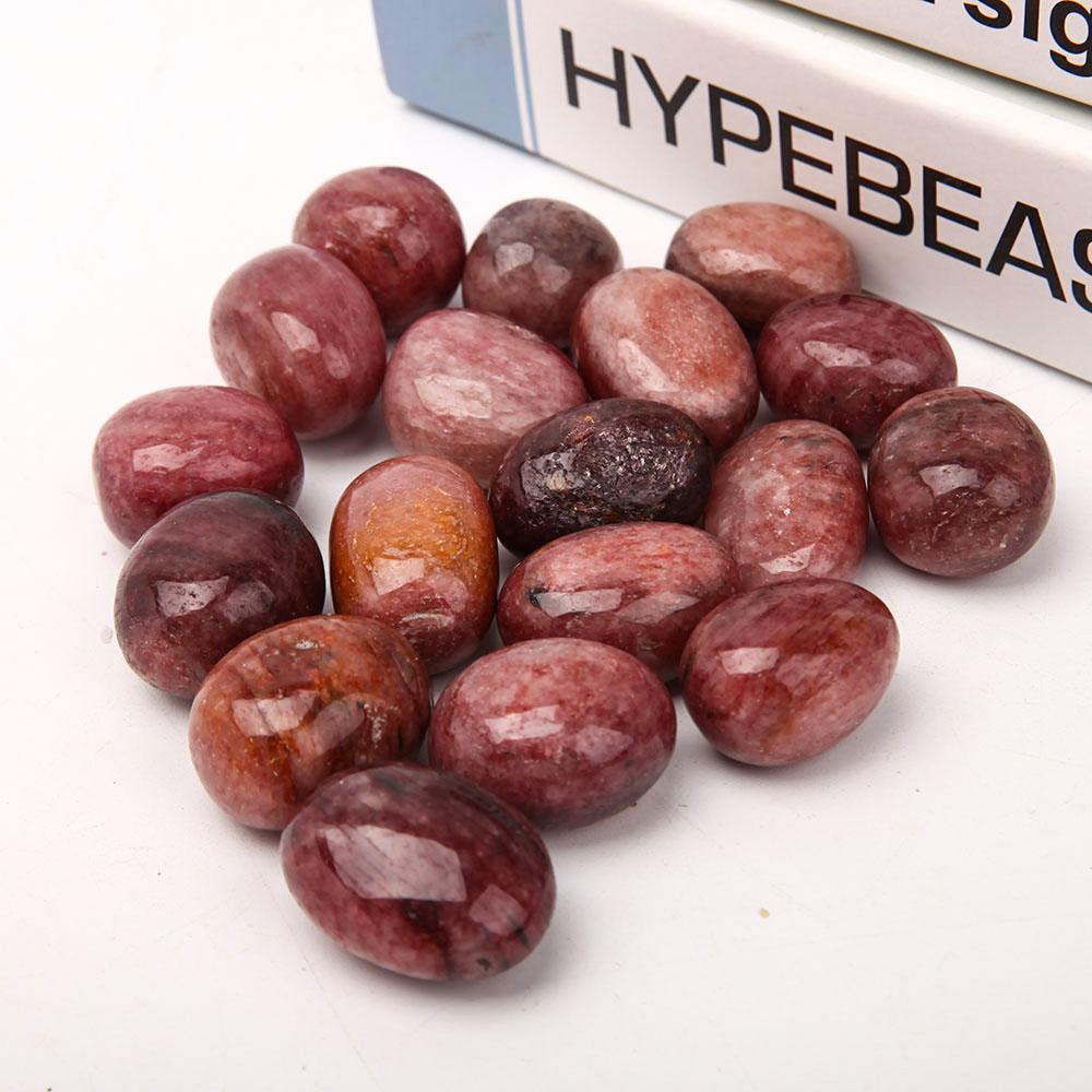 0.1kg Strawberry Quartz bulk tumbled stone Best Crystal Wholesalers