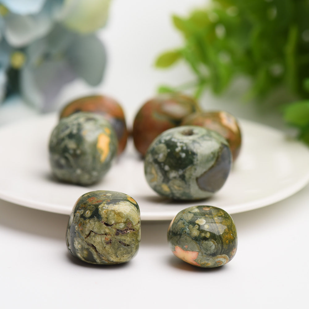 0.1kg Rainforest Jasper Crystal Tumbles Bag Bulk WholesaleBest Crystal Wholesalers