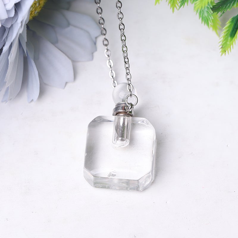 1.4" Empty Perfume Bottle Necklace DIY Best Crystal Wholesalers