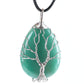 Teardrop Shape Crystal Stone Wire Wrapped Copper Tree of Life Chakra Pendant Best Crystal Wholesalers