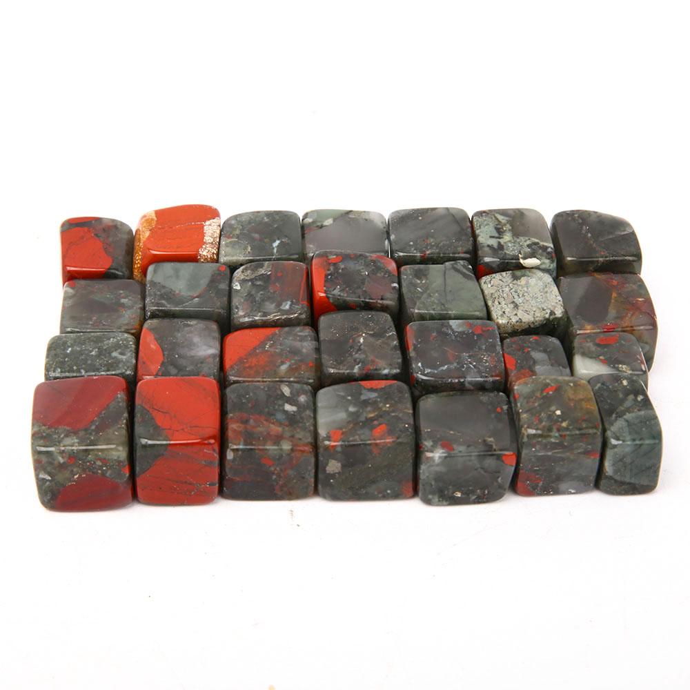 0.1kg Africa Blood Stone Cubes bulk tumbled stone Best Crystal Wholesalers