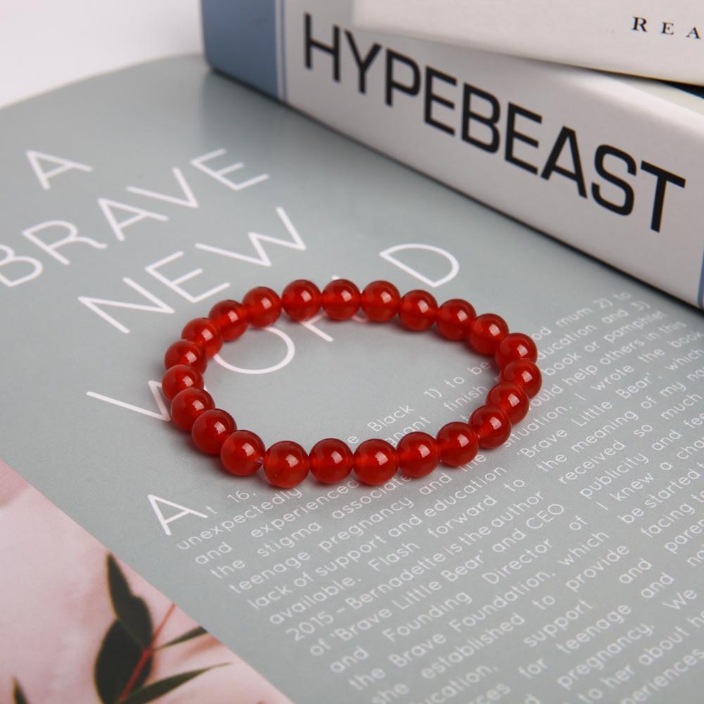 8mm Red Chalcedony Crystal Bracelet Best Crystal Wholesalers