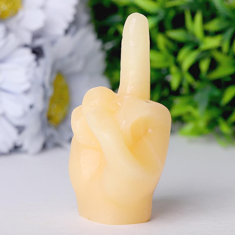 3" Yellow Calcite Hand Crystal Carvings Model Bulk Best Crystal Wholesalers