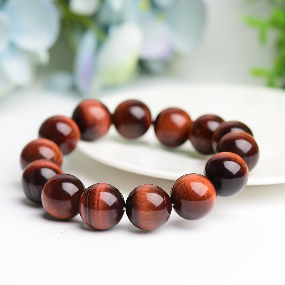 16mm Red Tiger's Eye Bracelet Bulk WholesaleBest Crystal Wholesalers