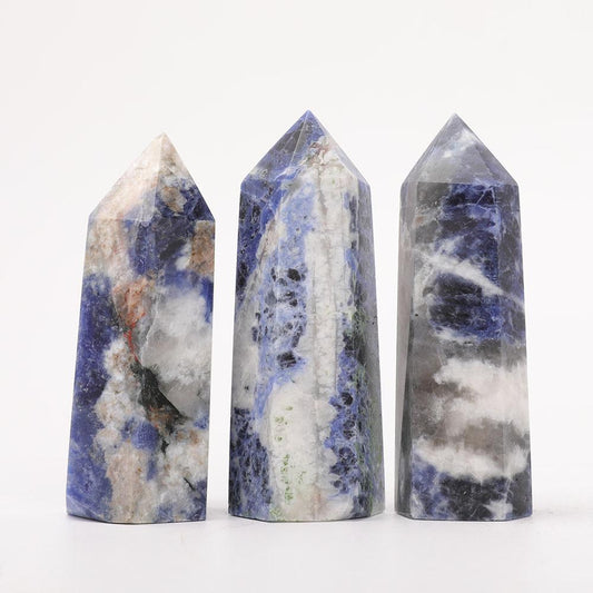 Set of 3 Sodalite Towers Points Bulk Best Crystal Wholesalers