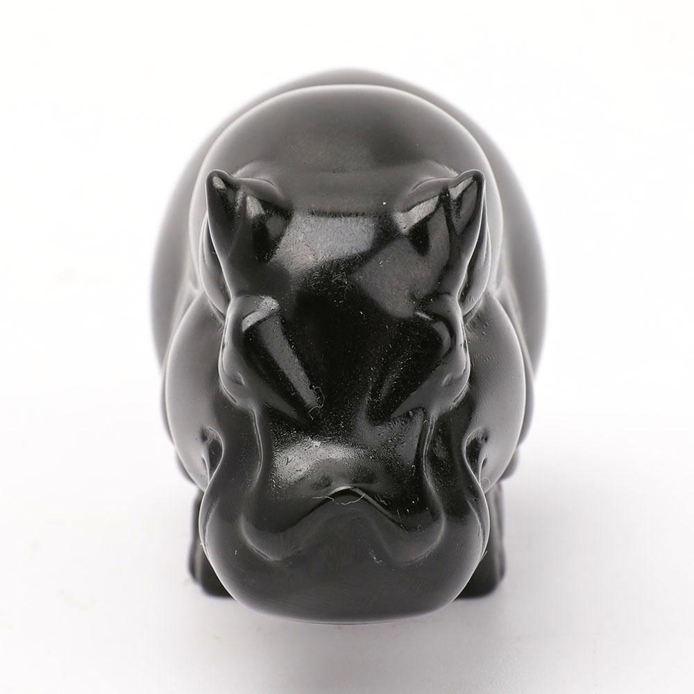 Black Obsidian Hippo Carvings Animal Bulk Best Crystal Wholesalers