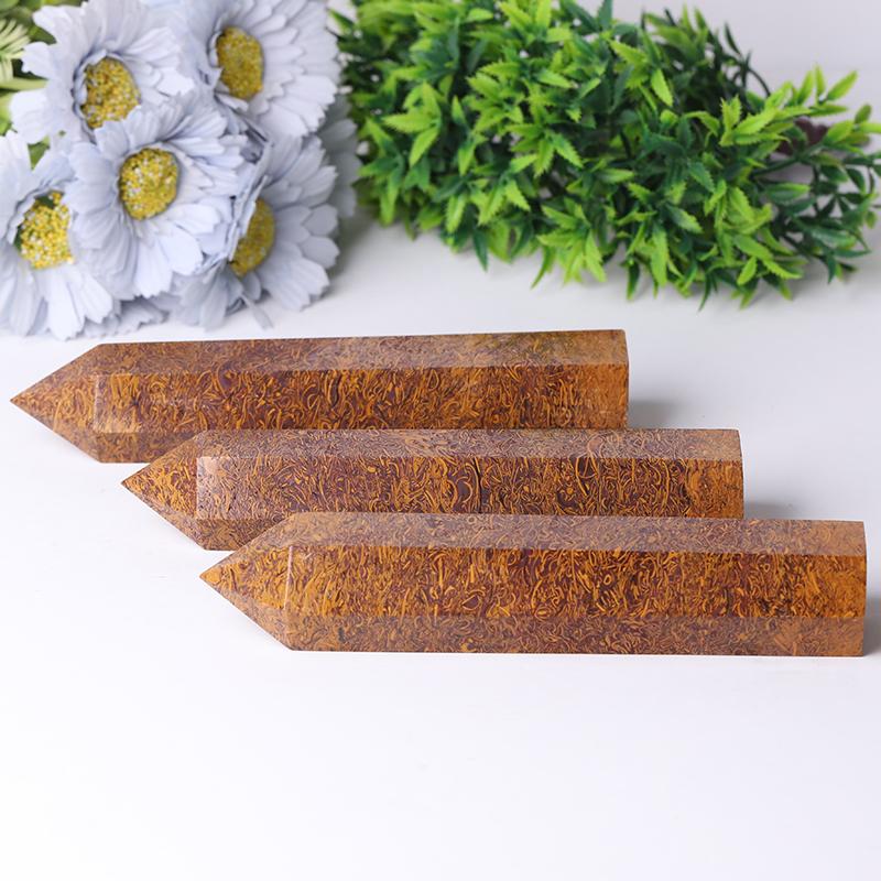 7.5'' High Quality Calligraphy Jasper Towers Points Bulk for Healing Best Crystal Wholesalers