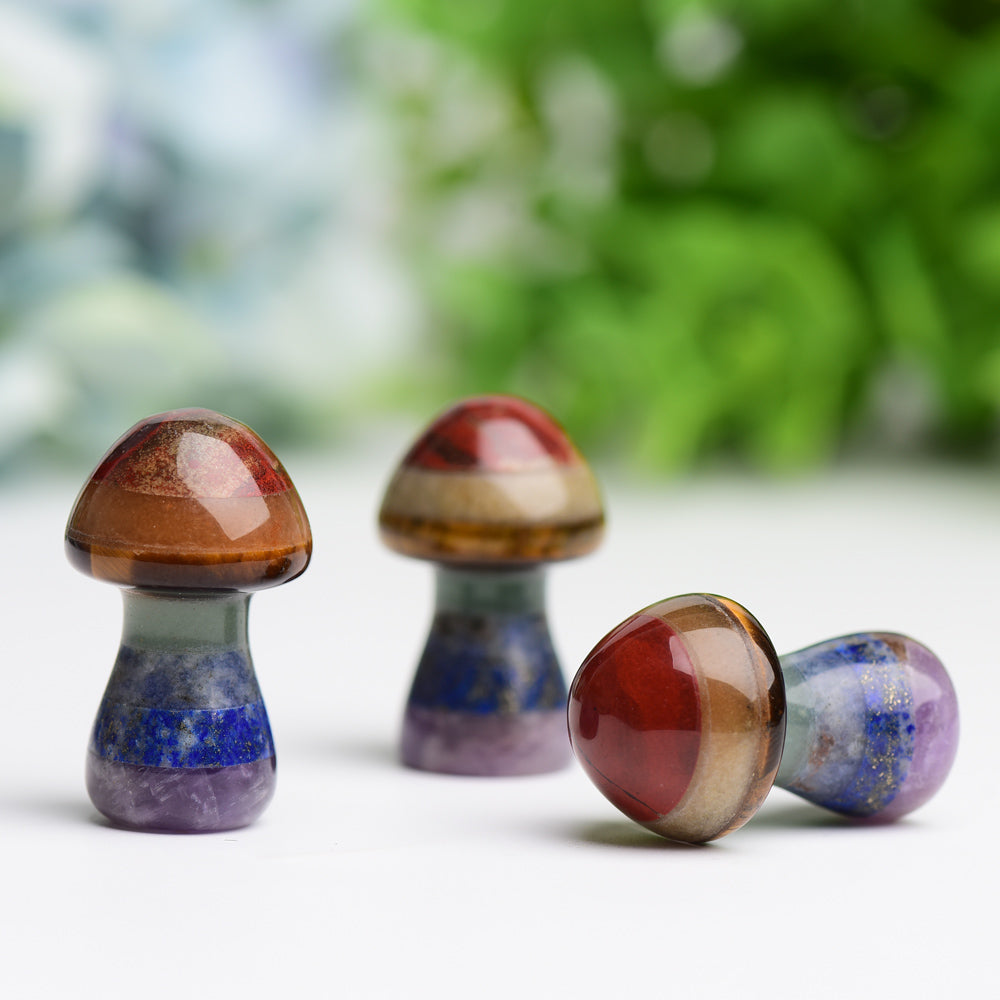 1.3" Chakra Mushroom Mini Crystal Carving Plants Bulk Best Crystal Wholesalers