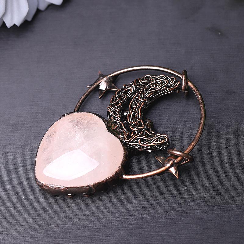 Rose Quartz Pendant for Jewelry DIY Best Crystal Wholesalers