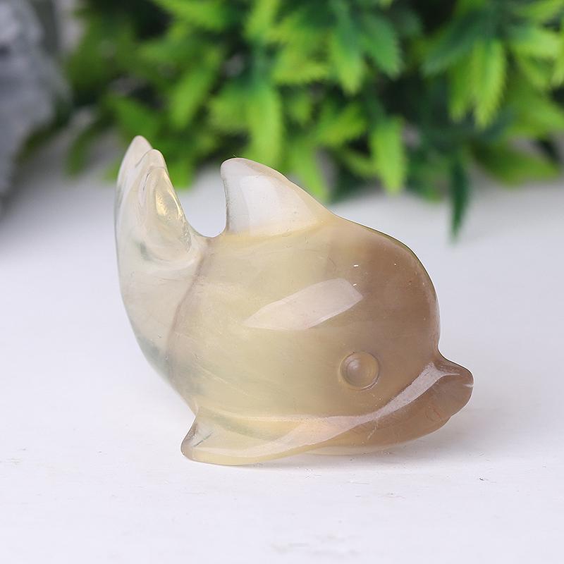 2.5" Fluorite Dolphin Crystal Carvings Animal Bulk Best Crystal Wholesalers