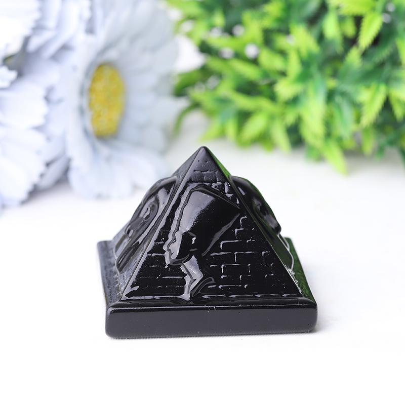 2.2" Pyramid with Pharaoh Crystal Carvings Best Crystal Wholesalers