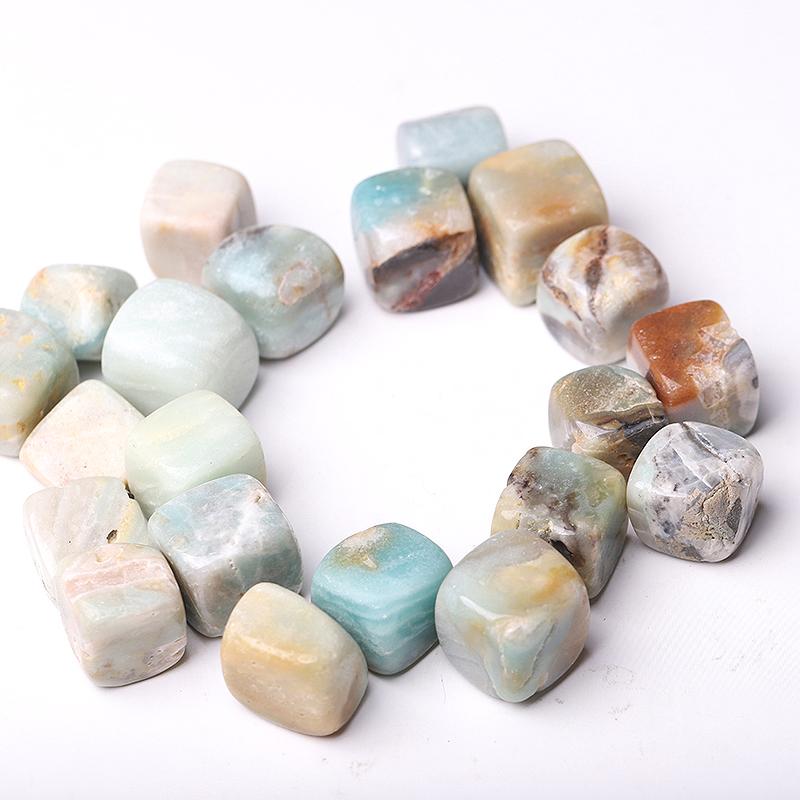 Caribbean Calcite 20mm-25mm tumbled Cubes in Bulk & Wholesale