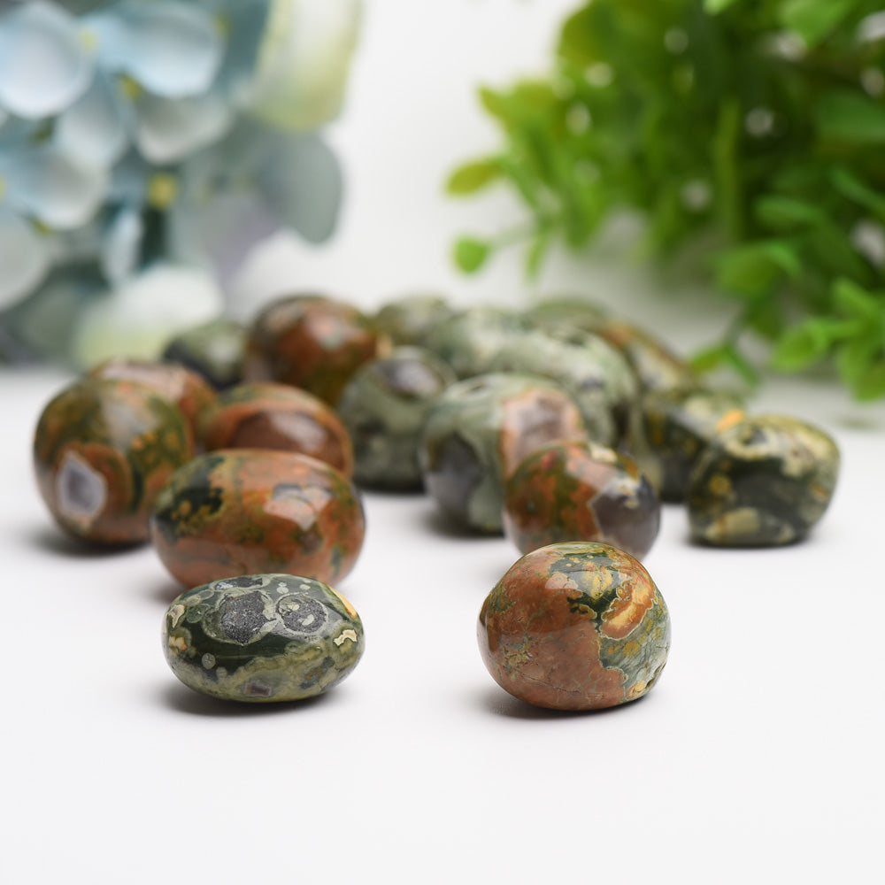 0.1kg Rainforest Jasper Crystal Tumbles Bag Bulk WholesaleBest Crystal Wholesalers