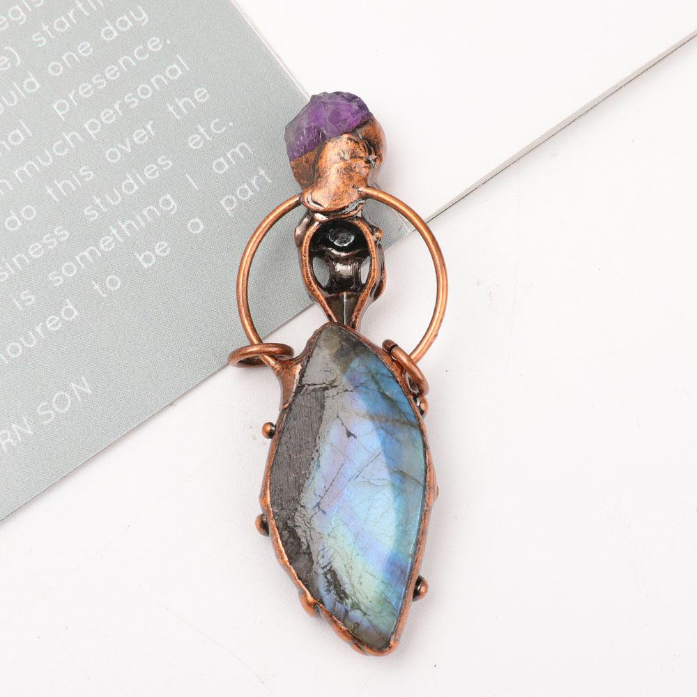 Labradorite Amethsyt Pendant Best Crystal Wholesalers