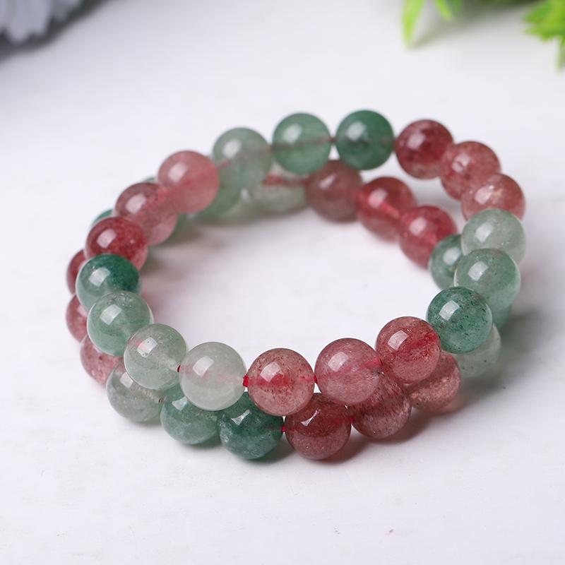 10mm Mixed Strawberry Quartz Bracelet Best Crystal Wholesalers