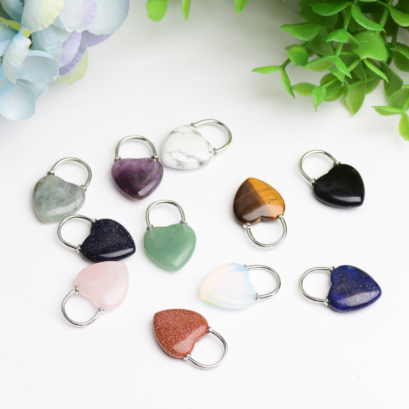 1.2" Mixed Crystal Heart Shape Crystal Pendant Jewelry Bulk Crystal wholesale suppliers