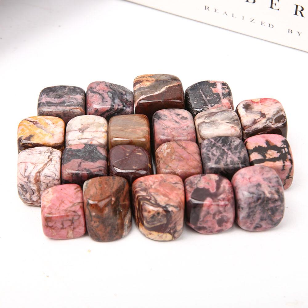 0.1kg Rhodonite Cubes Bag bulk tumbled stone Best Crystal Wholesalers