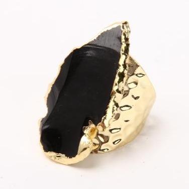 Black Obsidian Handmade Crystal Ring Best Crystal Wholesalers