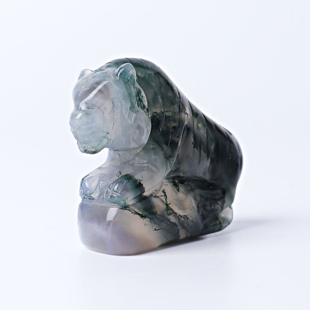 2.2" Moss Agate Tiger Crystal Carvings Best Crystal Wholesalers