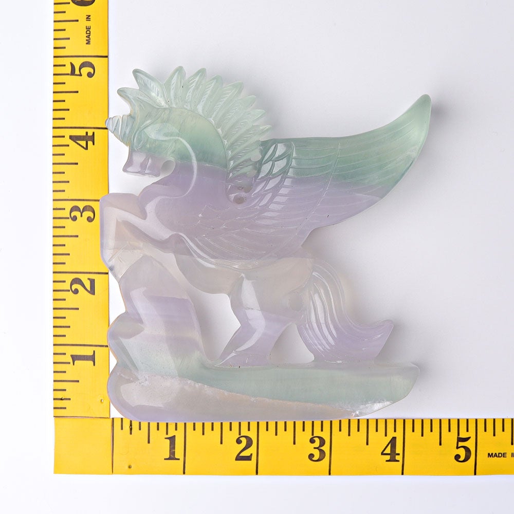 4.5" Fluorite Pegasus Crystal Carvings Animal Bulk Best Crystal Wholesalers